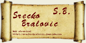 Srećko Bralović vizit kartica